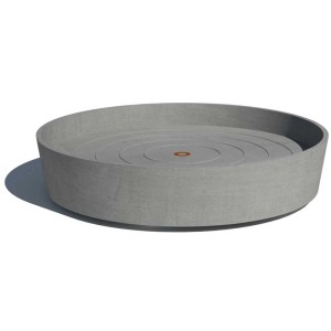 Soucoupe grise Ecopots avec roulettes, Ø 41,5 cm. Support à plantes roulant pratique pour intérieur et extérieur.