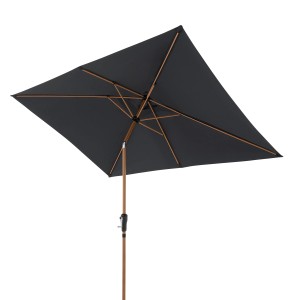 Ombrellone da balcone Doppler Wood, 196x298 cm, antracite, con funzione di inclinazione. Ideale per balconi e terrazzi.