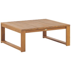 Beliani Gartentisch Timor II aus Akazienholz, hellbraun. Quadratischer Couchtisch für den Garten.