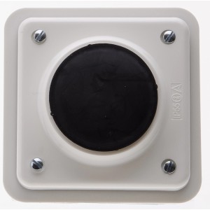 Interruttore a pulsante bianco Schema 3 per ambienti umidi e esterni.