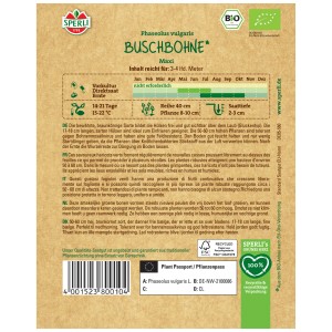 Sperli Sementi Fagiolino Nano Maxi Bio, confezione per 3-4 metri lineari