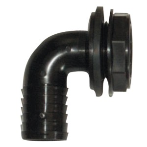 Gomito di troppopieno nero Garantia per serbatoio di raccolta (31,8 mm) come accessorio.