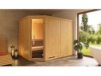Weka Element-Ecksauna Varberg 4 Sparset Glastür OS 7,5 kW Weka Element-Ecksauna Varberg 4 Sparset Glastür OS 7,5 kW