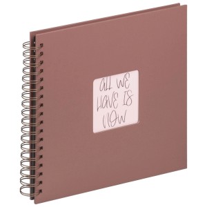 Album à spirale marron Fun Mocha Mousse avec couverture rigide, 40 pages et découpe carrée.