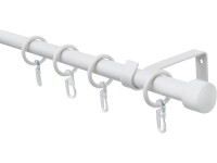 Gardinia Gardinenstangen-Set 1-läufig Weiss Ø 16 / 13 mm