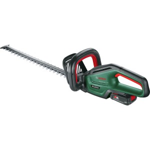 Taille-haie sans fil Bosch Universal Hedge Cut 18-55, vert/noir, avec batterie. Coupe-haie pour le jardinage.