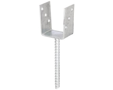 SUPPORTO DA AVVITARE PER PALI 90x200x160 Mm IN ACCIAIO ZINCATO - Foto 2