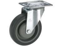 Doerner + Helmer Lenkrolle TPE Schwarz Ø 8 cm / Höhe 10,8 cm