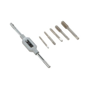 Jeu de tarauds LUX Comfort acier M4-M10 avec tourne-à-gauche pour filetages intérieurs.