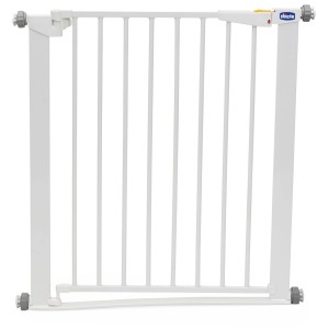 Weißes Chicco Türschutzgitter, selbstschließend, für Treppen und Türen.