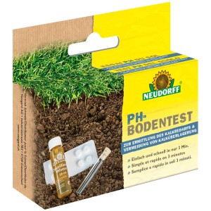 Kit Neudorff pH test de sol pour déterminer la teneur en calcaire avec des réactifs et des outils pour 8 tests.