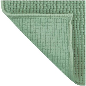 Tapis de bain MSV Chenille Basilic, 50x80 cm, microfibre avec revêtement antidérapant.