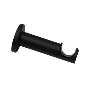 Supporto Gardinia Denver, aperto, per aste da 25 mm di diametro, 9 cm, nero opaco.