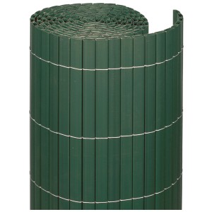 Telo verde in PVC arrotolato per la privacy, 180x300 cm, per balcone e giardino.