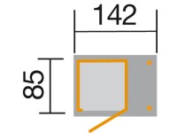 Weka Garten- / Terrassenschrank 351 A mit Schleppdach (HxBxT) 199 x 142 x 85 cm