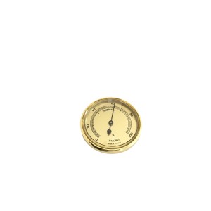 Möller Therm Hygrometer, 6,5 cm, pour mesurer l'humidité. Boîtier doré.