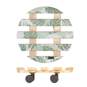 Wagner Multi Roller GH0641, sottovaso con motivo giungla, Ø 30 cm, portata 100 kg.