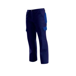 Pantalon de travail Classic bleu foncé taille 52 avec détails bleu bleuet, faisant partie des vêtements de travail OBI.