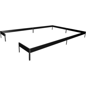 Cadre de fondation noir pour serre Halls Qube+ 812, structure en acier pour une base stable.