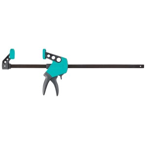 Serre-joint à une main Wolfcraft EHZ Easy 75-500, outil de serrage avec poignée ergonomique et utilisation facile.