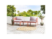 Beliani Lounge-Set Terracino 2-Sitzer Modular Aluminium Orange
