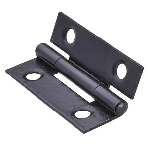 Cerniera Hettich, stretta, 40x25x1 mm, acciaio, nero, 2 pezzi. Ideale per mobili leggeri.