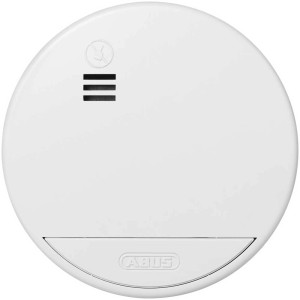 Abus RWM90 détecteur de fumée lot de 2 : Détecteur de fumée blanc et rond pour la protection incendie de la maison.