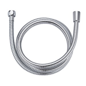 Tubo doccia metallico cromato Diaqua, 180 cm, flessibile e antitorsione.