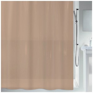 Tenda doccia Spirella Bio PEVA Cappuccino, 180x200 cm. Tenda doccia semplice, idrorepellente in beige.