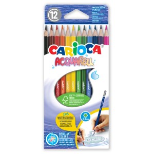 Carioca Acquarell Farbstifte, 12 Stk. Aquarellstifte im Set.
