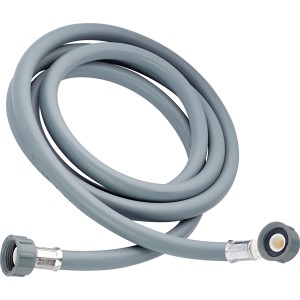 Tuyau d'arrivée d'eau gris de 2,5 m pour lave-linge/lave-vaisselle avec raccord G 3/4.