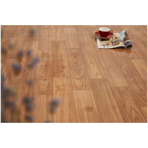 CV-Belag Lugano Stabparkett Braun, Vinylboden in Holzoptik als Meterware.