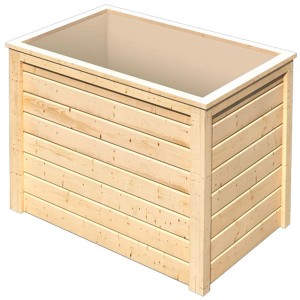 Karibu aiuola rialzata in abete naturale, 64x98x65cm. Ideale per coltivare ortaggi in giardino.