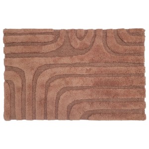 Tappeto bagno Diaqua Nomad terra, 55x65 cm, cotone con motivo in rilievo.
