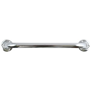 Barre d'appui MSV, 40 cm, acier chromé pour la sécurité dans la salle de bain.