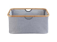 Wenko Wäschekorb Bahari faltbar Bambus Hellgrau 50 l