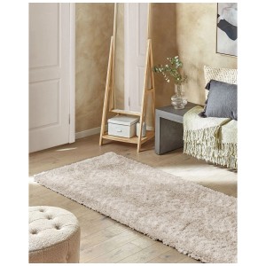 Tappeto moderno Kapan beige chiaro (80x300 cm) con texture morbida per corridoio o soggiorno.