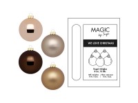 Weihnachtskugel Glas Braun Ø 8 cm / 12 Stk.