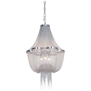 Elegante lampada a sospensione a LED Mondilux Ilaria, cromata, Ø 40 cm. Lampada moderna per illuminazione di stile.