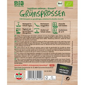 Sperli MicroGreen Garden Crescione Bio, ricariche per una facile coltivazione di germogli.