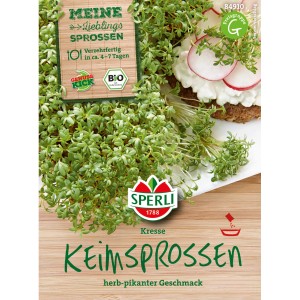Sperli Bio-Germogli di Crescione: Confezione di germogli di crescione freschi e piccanti.