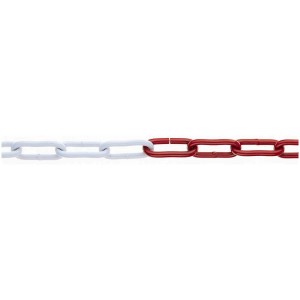 Rundstahlkette, Form C, rot-weiss, Ø 6 mm, Meterware für Bootstechnik.