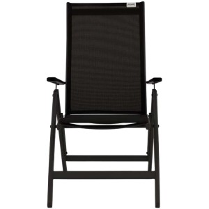 Sedia pieghevole Expert Plus, sedia da giardino in alluminio e tessuto sintetico antracite.