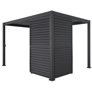 Pannello a lamelle regolabili Mirador 93 cm color antracite per tettoia da 3 m.