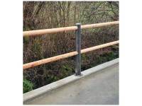 Pletscher Cortenstahl Zwischenpfosten Länge 1,15 m