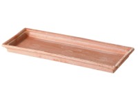 Deroma White Garden Untersetzer Terrakotta Tonweiss (HxBxT) 3,1 x 32 x 17 cm