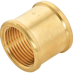 Manchon fileté en laiton 30,3 mm (Rp 1) pour installation de chauffage, d'eau froide et chaude.