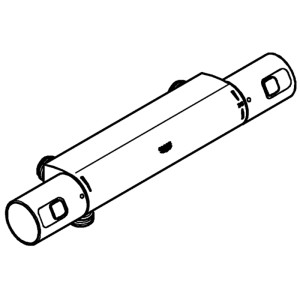 Miscelatore termostatico per doccia Grohe Precision Start, nero opaco, vista dettagliata.