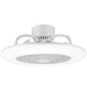 Ventilateur de plafond blanc Sonnenkönig Orbit avec lumière LED.