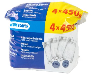 Humydry Confezione di ricarica deumidificatore Basic 4 x 450 g